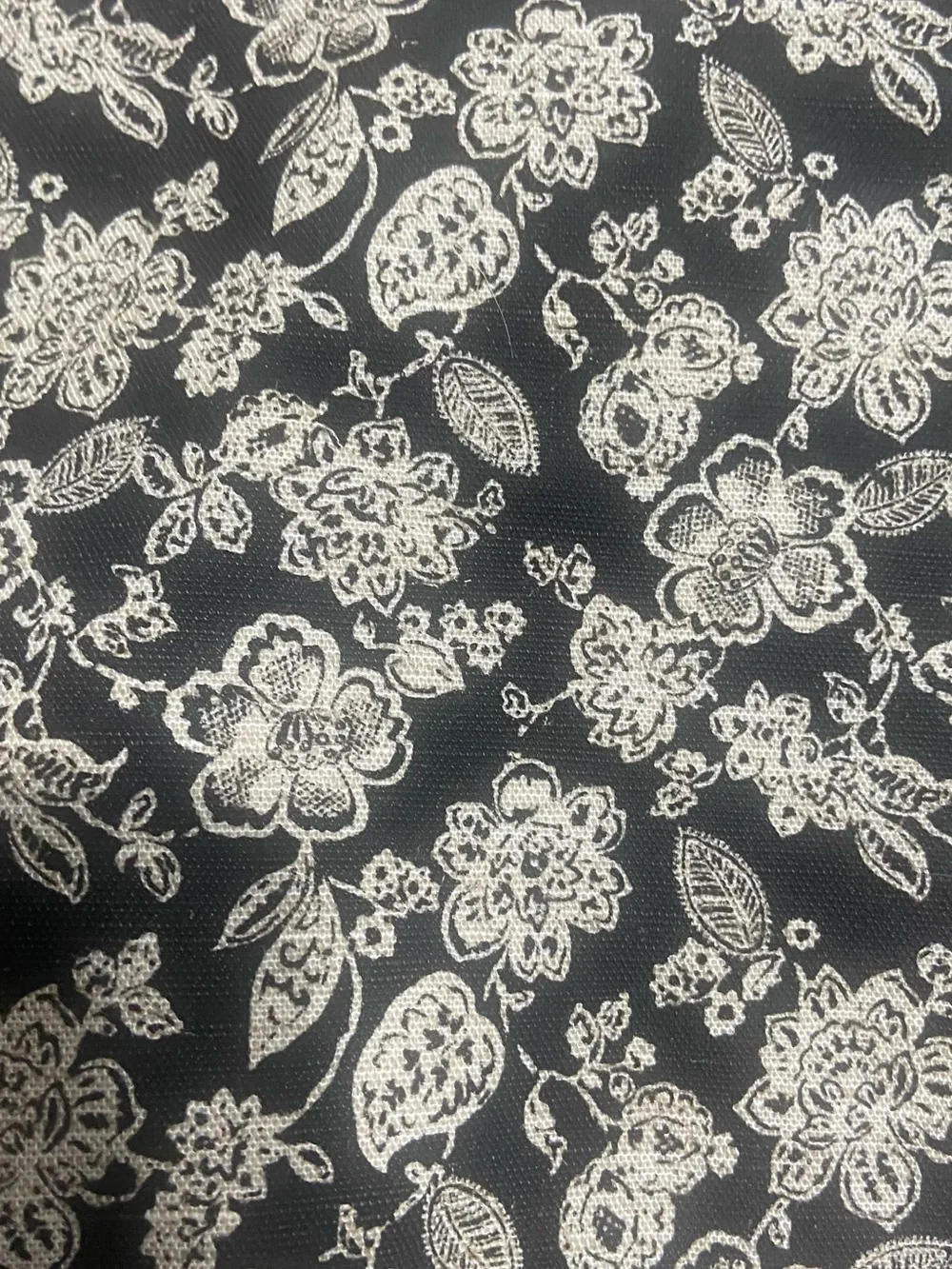 Sonia Kashuk Black + Cream Floral Cosmetic Pouch